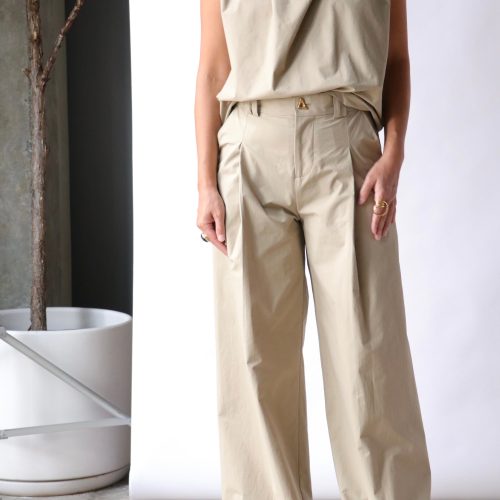 aeron wellen wide leg pants in olive bottoms aeron 380056