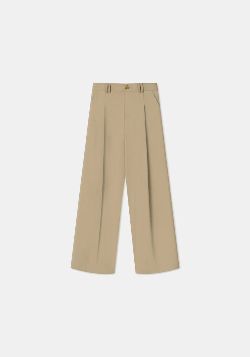 aeron wellen wide leg pants in olive bottoms aeron 851706