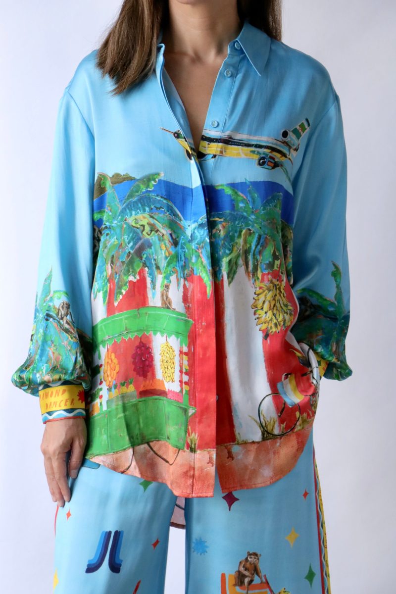 alemais all aboard silk shirt in multi tops blouses alemais 710128