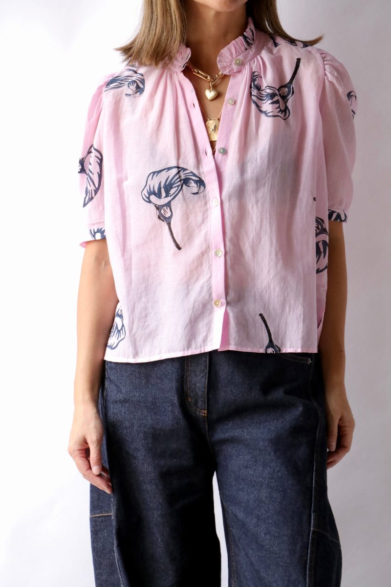 alix of bohemia winn calla lily shirt in pink tops blouses alix of bohemia 737042