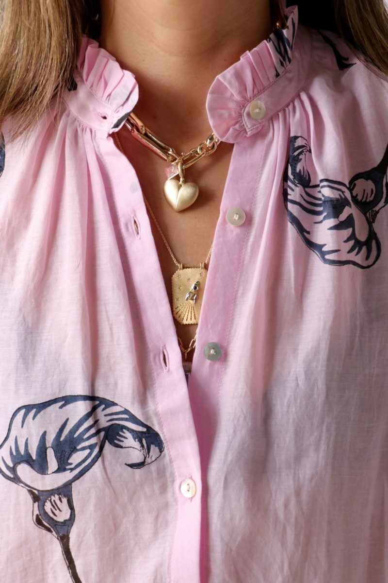 alix of bohemia winn calla lily shirt in pink tops blouses alix of bohemia 875675