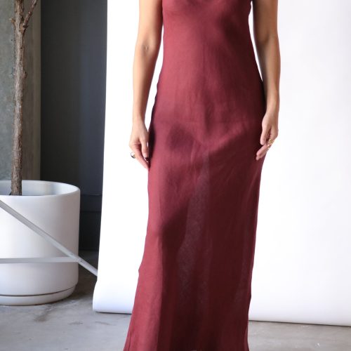 baserange dydine dress in stome burgundy dresses baserange 256136