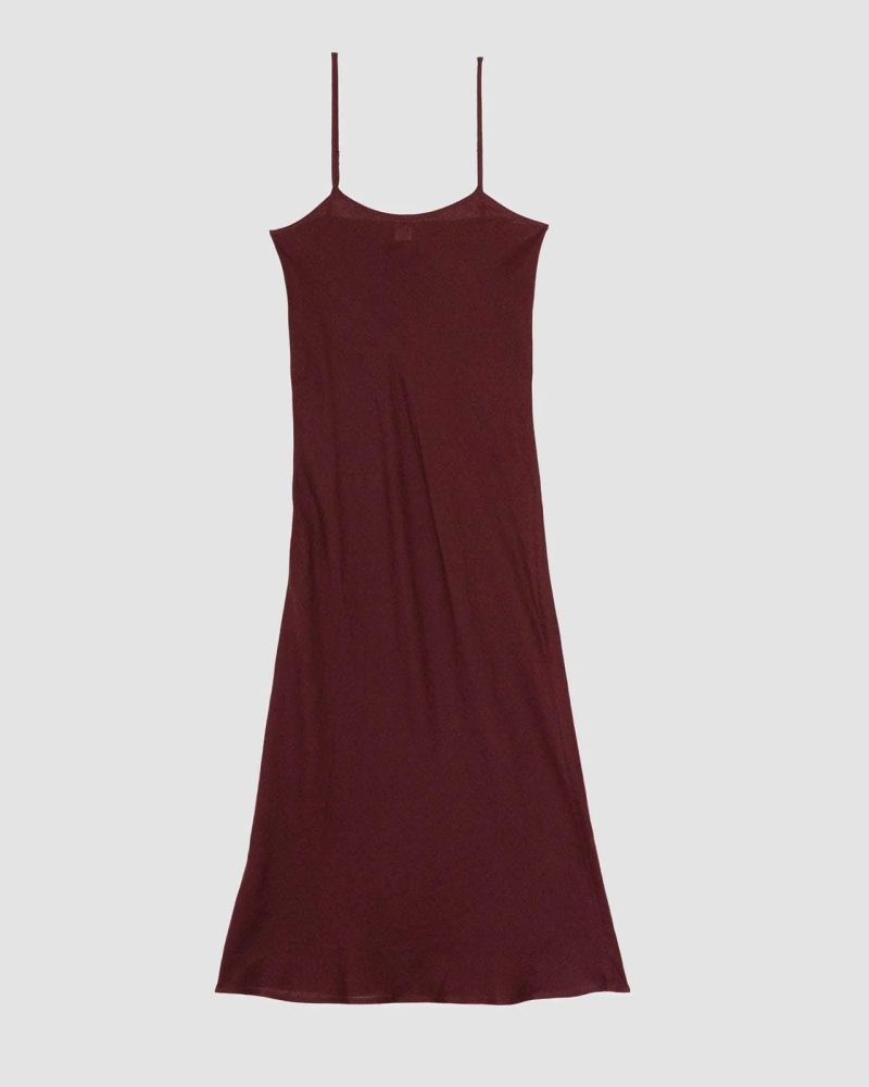 baserange dydine dress in stome burgundy dresses baserange 346004