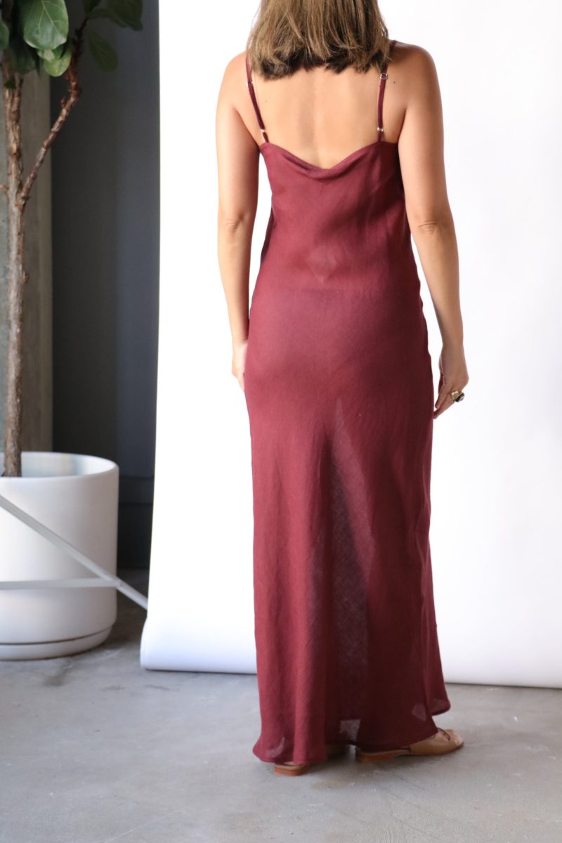 baserange dydine dress in stome burgundy dresses baserange 755723