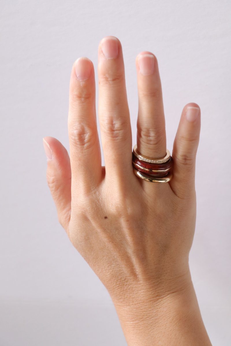 by pariah classic ring stack in red jasper jewelry by pariah 504940