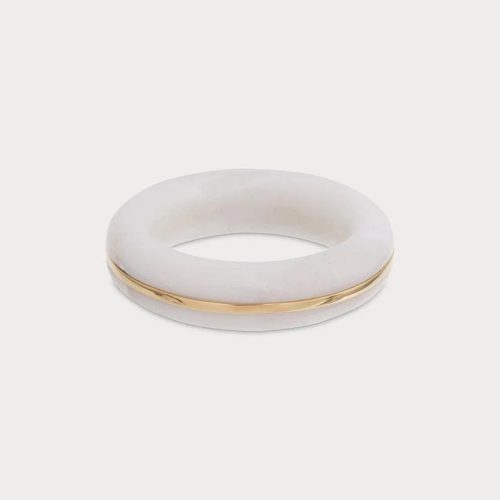 by pariah classic ring stack in white agate jewelry by pariah 864756