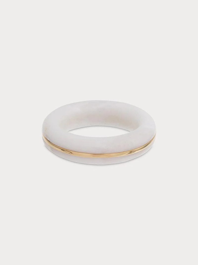 by pariah classic ring stack in white agate jewelry by pariah 864756