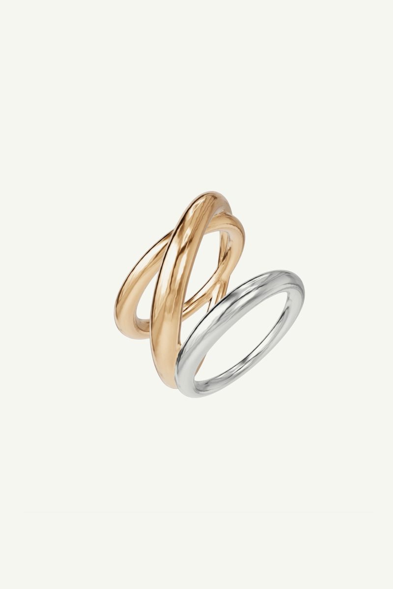 charlotte chesnais bague triplet ring two tone jewelry charlotte chesnais 227162