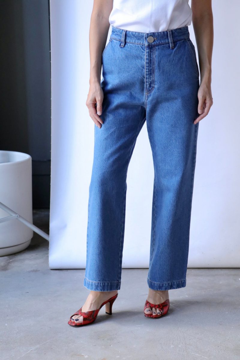 christian wijnants palaki pants in blue denim bottoms christian wijnants 120679