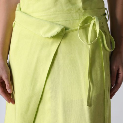 christian wijnants sabieta wrap skirt in lime bottoms christian wijnants 161366