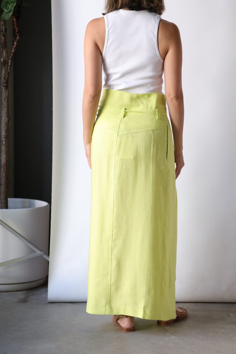 christian wijnants sabieta wrap skirt in lime bottoms christian wijnants 180126