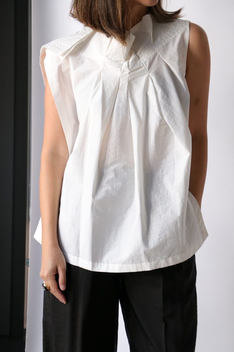 christian wijnants tako sleeveless top in off white tops blouses christian wijnants 660333