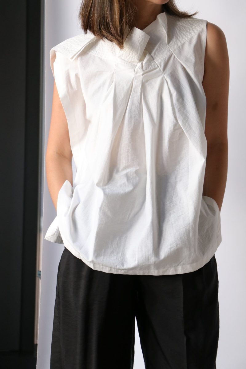 christian wijnants tako sleeveless top in off white tops blouses christian wijnants 738539