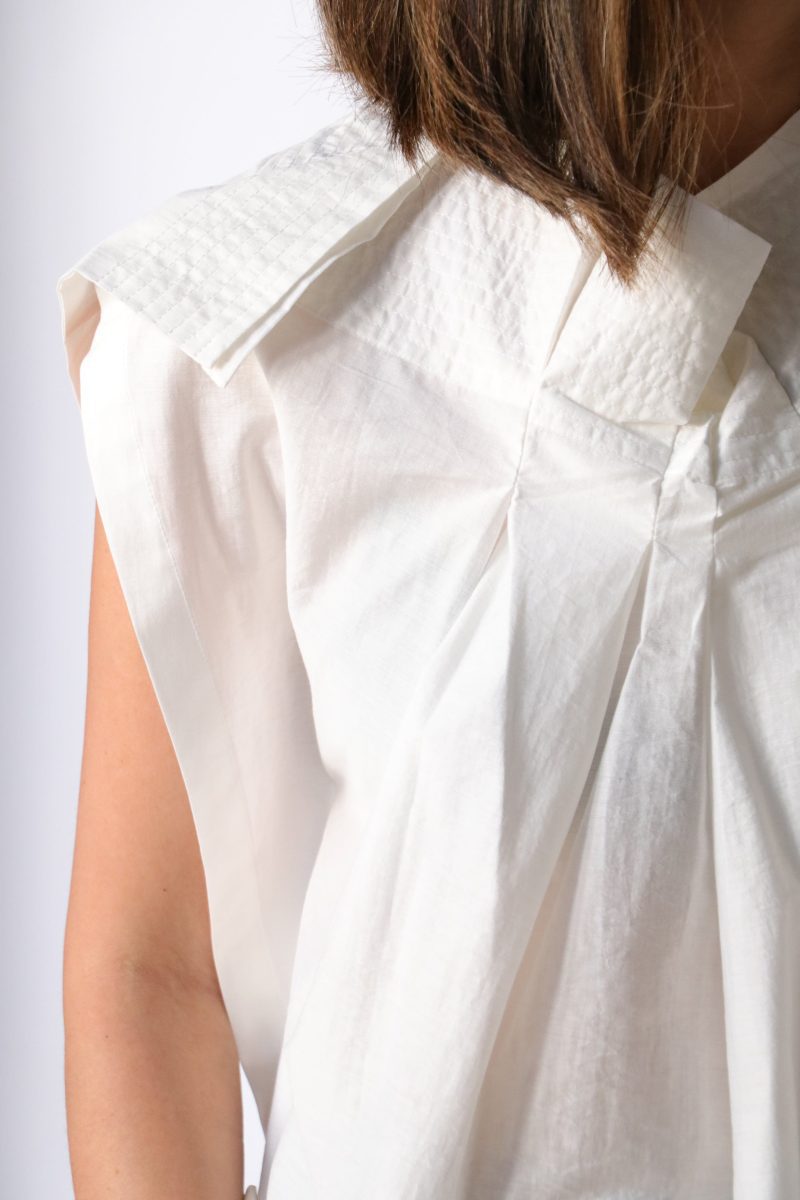 christian wijnants tako sleeveless top in off white tops blouses christian wijnants 834721