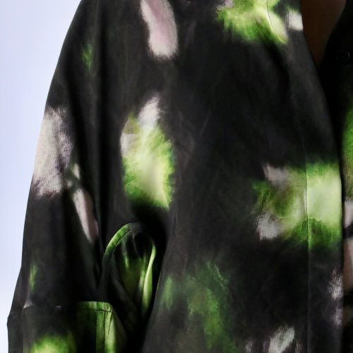 christian wijnants toriano oversized shirt in black lime pigments tops blouses christian wijnants 153781