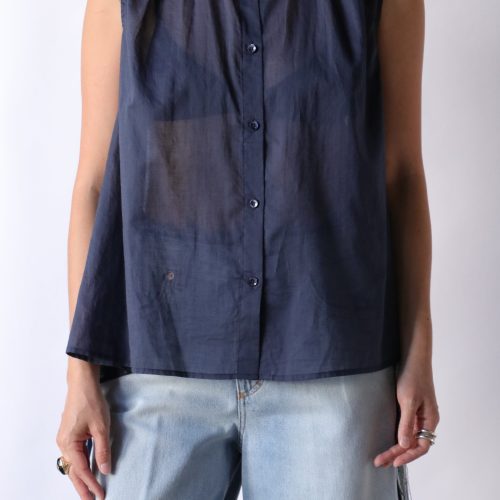 closed cotton voile blouse in space blue tops blouses closed 558230