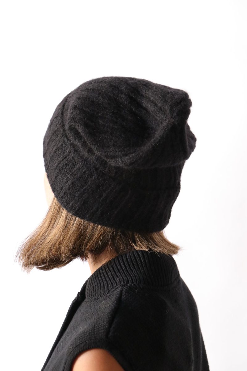 cordera baby alpaca beanie in black accessories cordera 493211