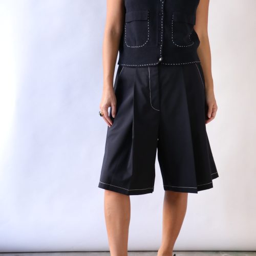 cordera merino wool stitched waistcoat in navy tops blouses cordera 862548