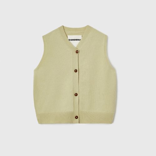 cordera merino wool waistcoat in butter tops blouses cordera 427418