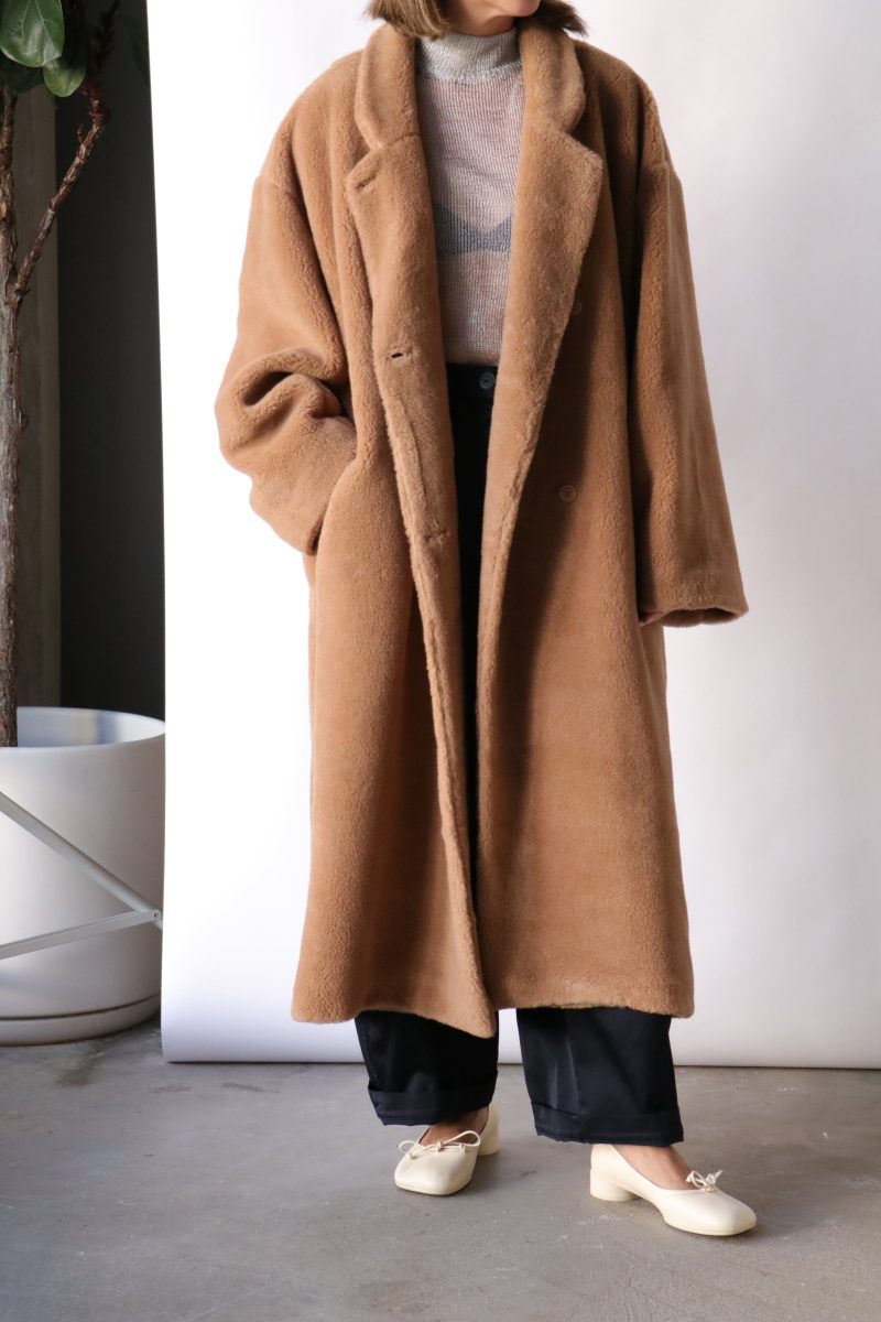 cordera shearling camel coat in camel outerwear cordera 575970