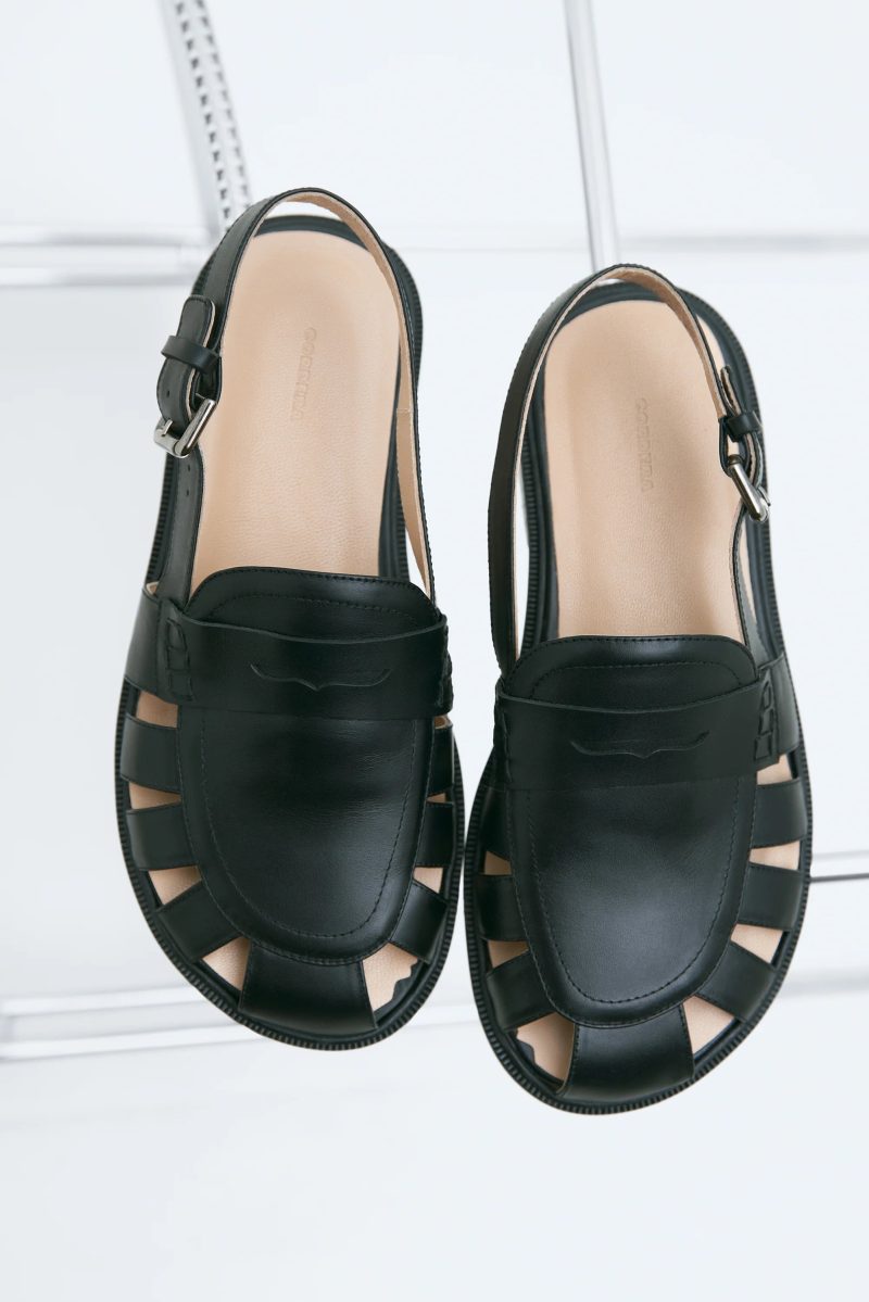 cordera slingback loafers in black shoes cordera 475164