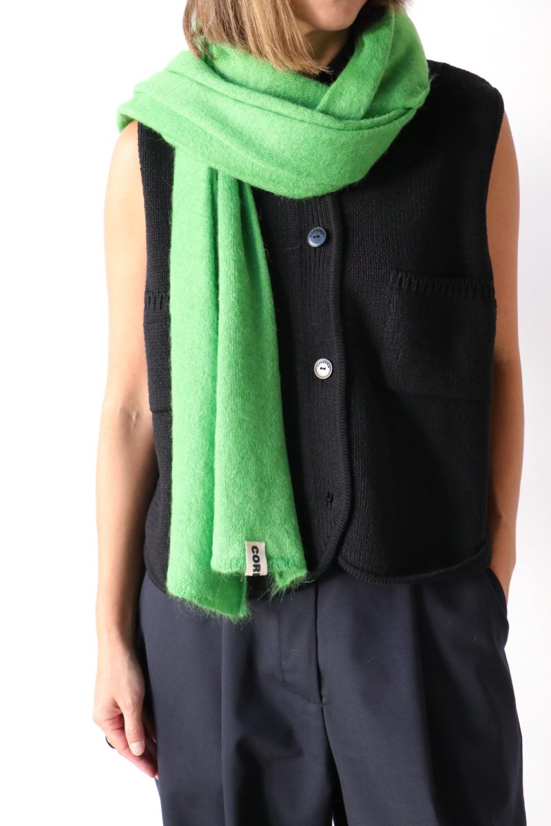 cordera suri scarf in bright green accessories cordera 162976