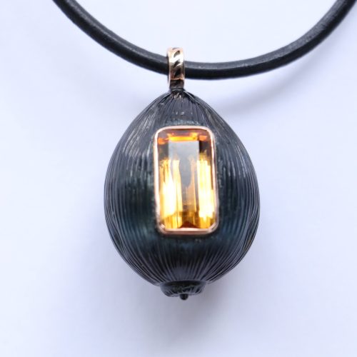 dezso carved coquito with emerald cut citrine jewelry dezso 549041