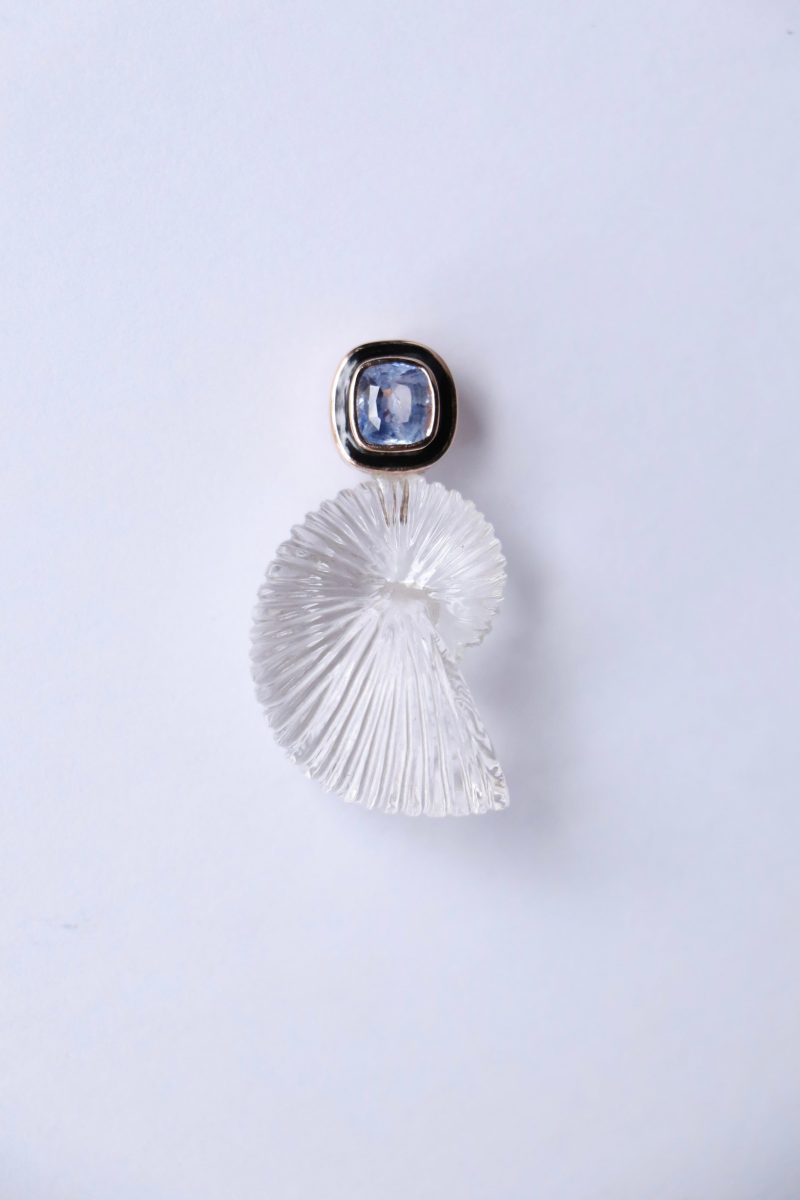 dezso nautilus shell with sapphire jewelry dezso 319410