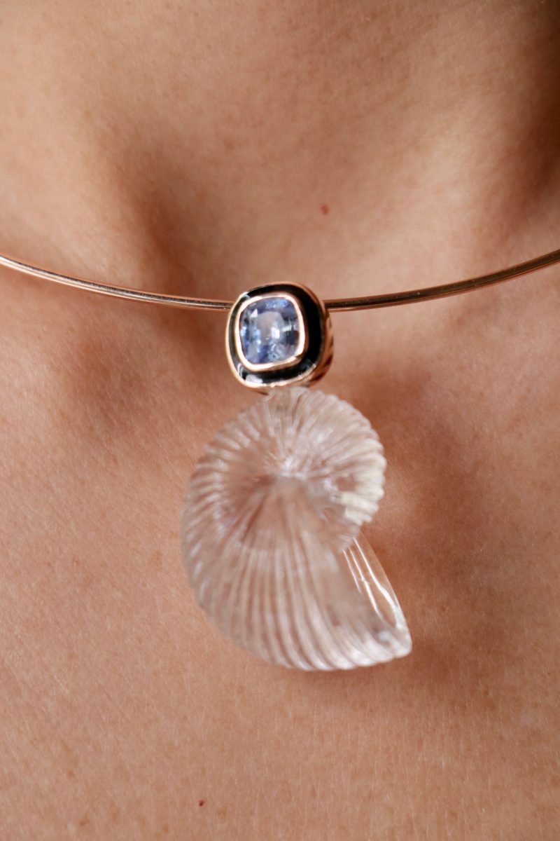 dezso nautilus shell with sapphire jewelry dezso 937244