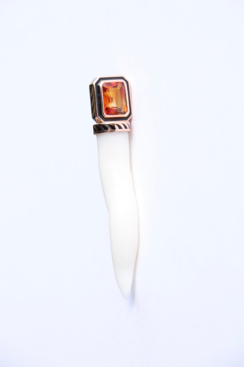 dezso white coral cornetto with citrine jewelry dezso 955960