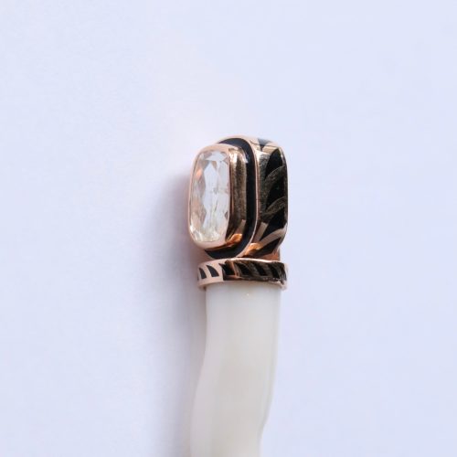 dezso white coral cornetto with siliminite jewelry dezso 776127