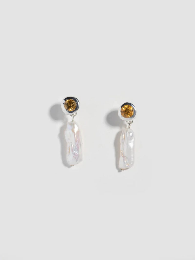 faris oh drop earrings in silvercitrine jewelry faris 904850