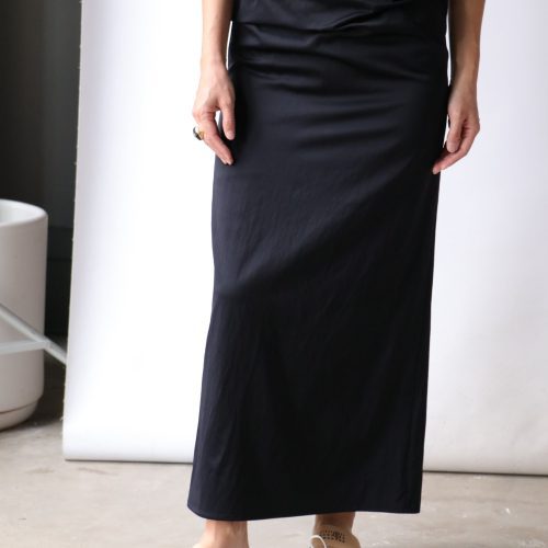 gauchere crinkled skirt in black bottoms gauchere 612985