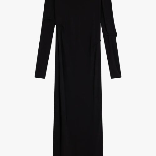 gauchere jersey highneck dress in black dresses gauchere 620783