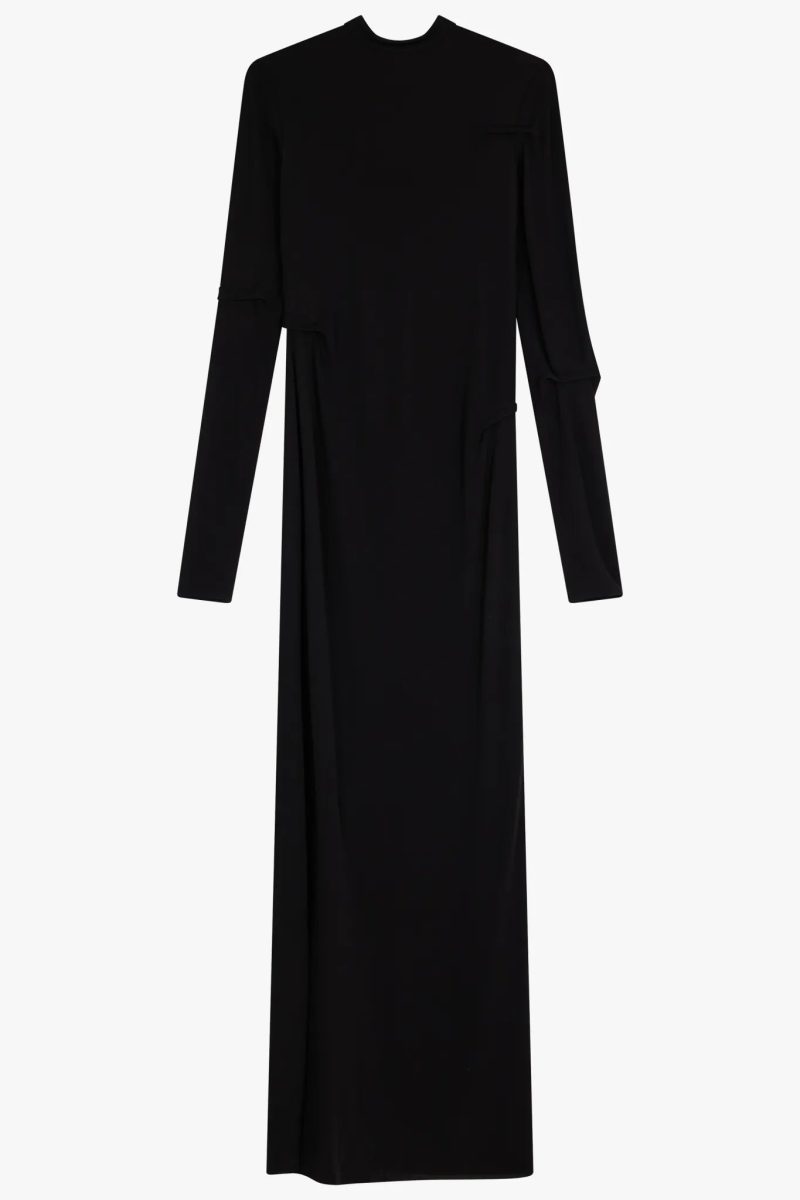 gauchere jersey highneck dress in black dresses gauchere 620783