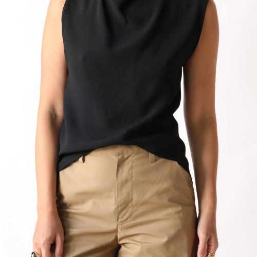 gauchere open back top in mat black tops blouses gauchere 836343