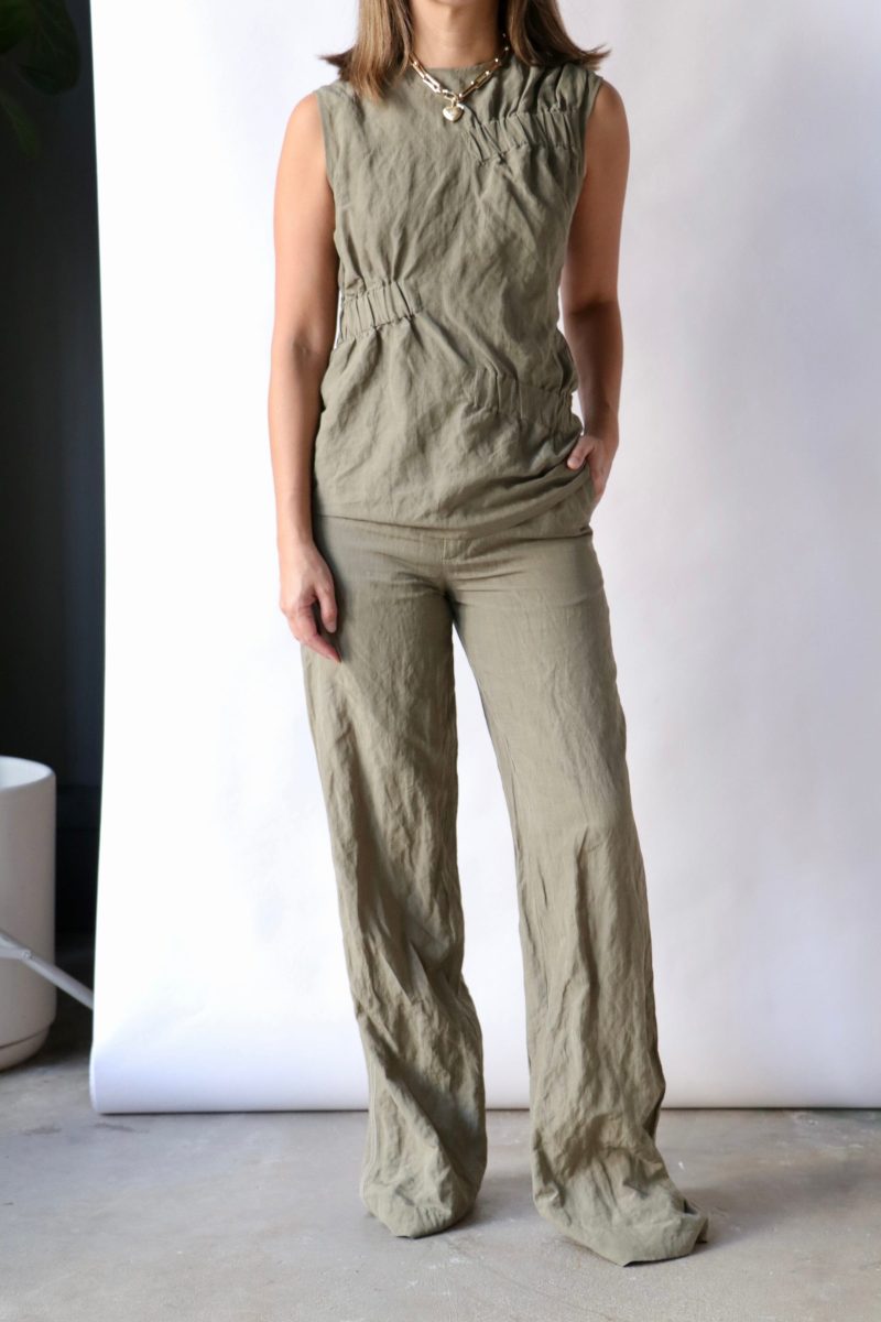 gauchere sleeveless top in sage tops blouses gauchere 171944