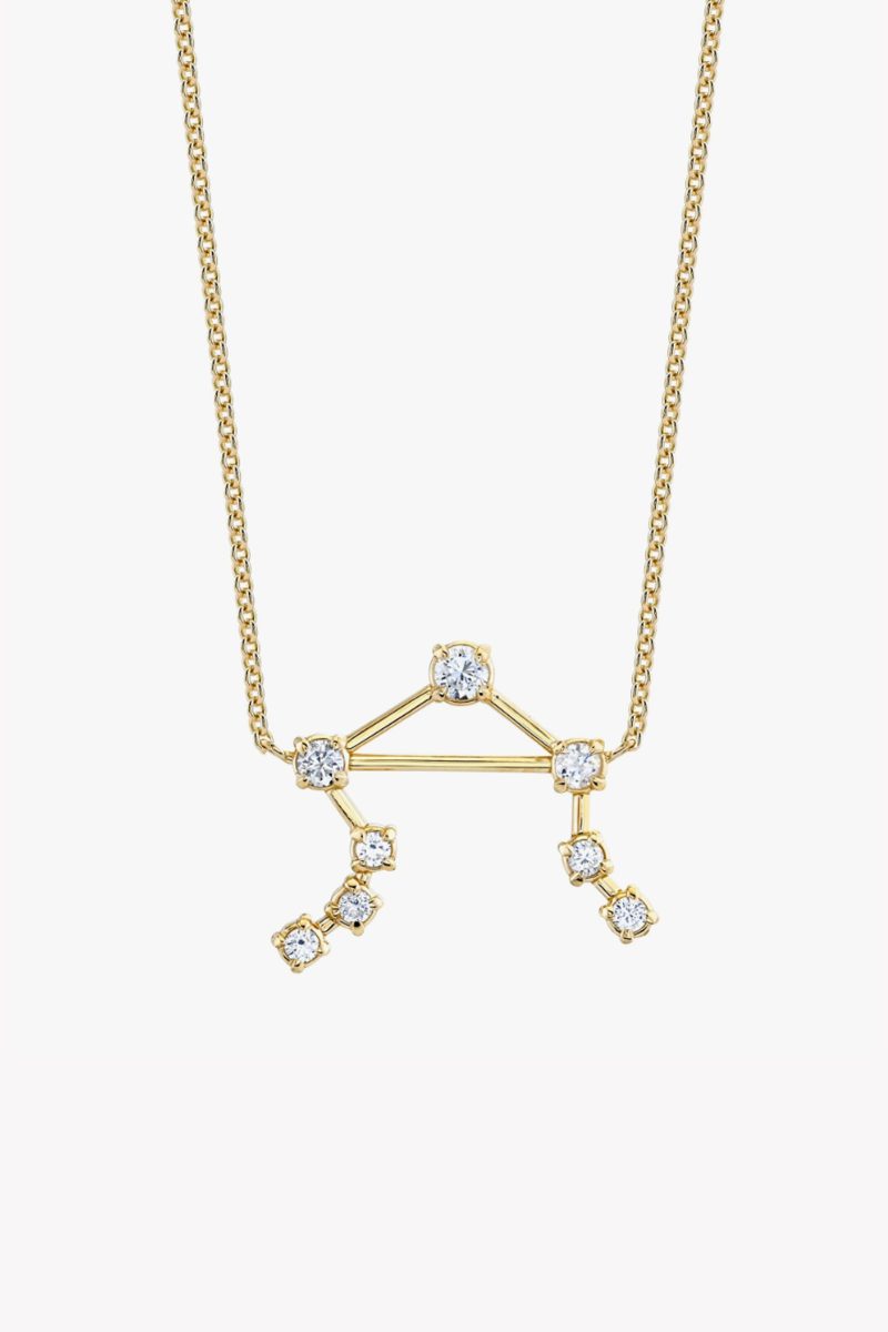 logan hollowell 18k prong set libra constellation necklace jewelry logan hollowell 457140