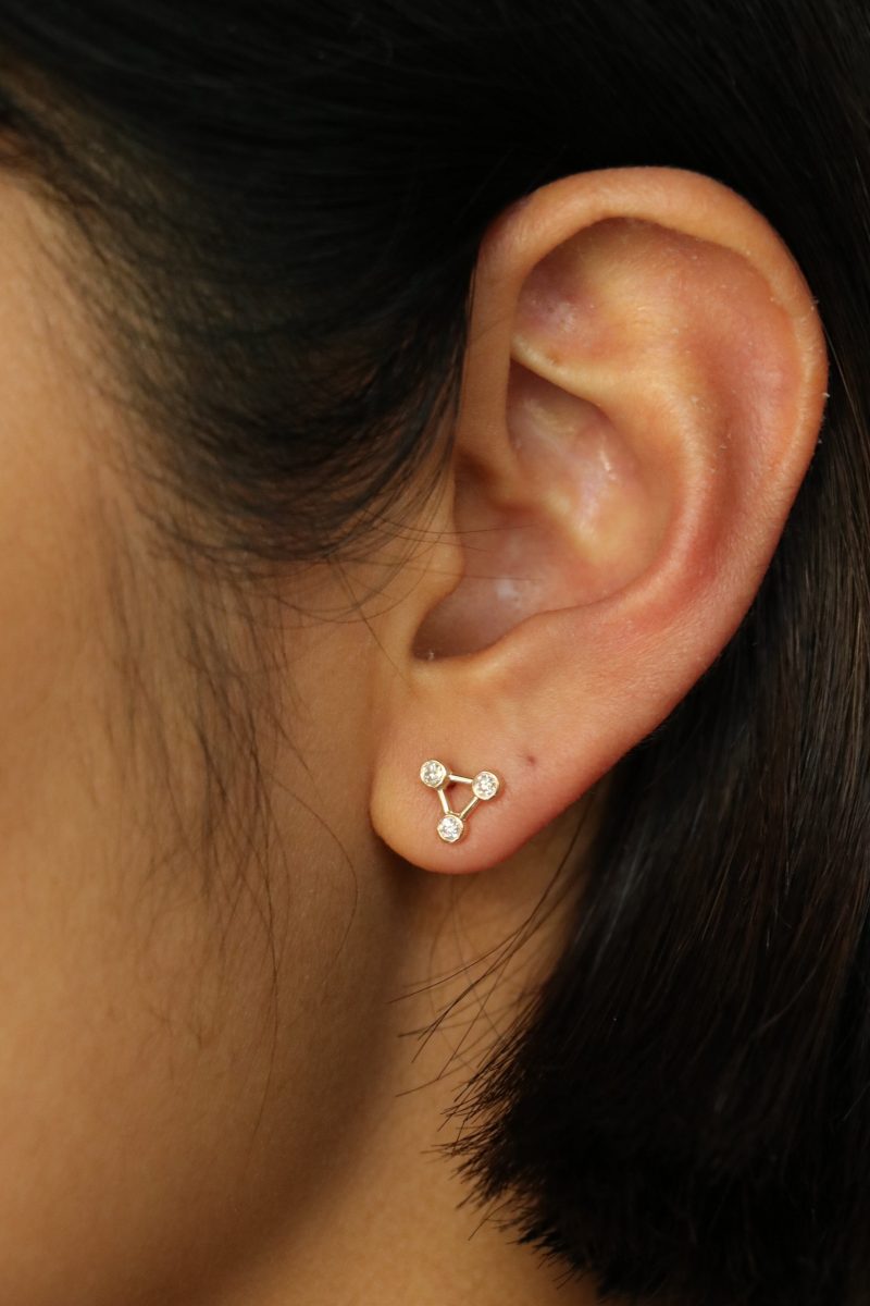 logan hollowell mini summer triangle diamond constellation earrings jewelry logan hollowell 343529