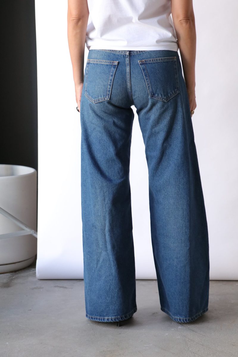 mm6 maison margiela 5 pocket denim trousers in blue bottoms mm6 maison margiela 555021