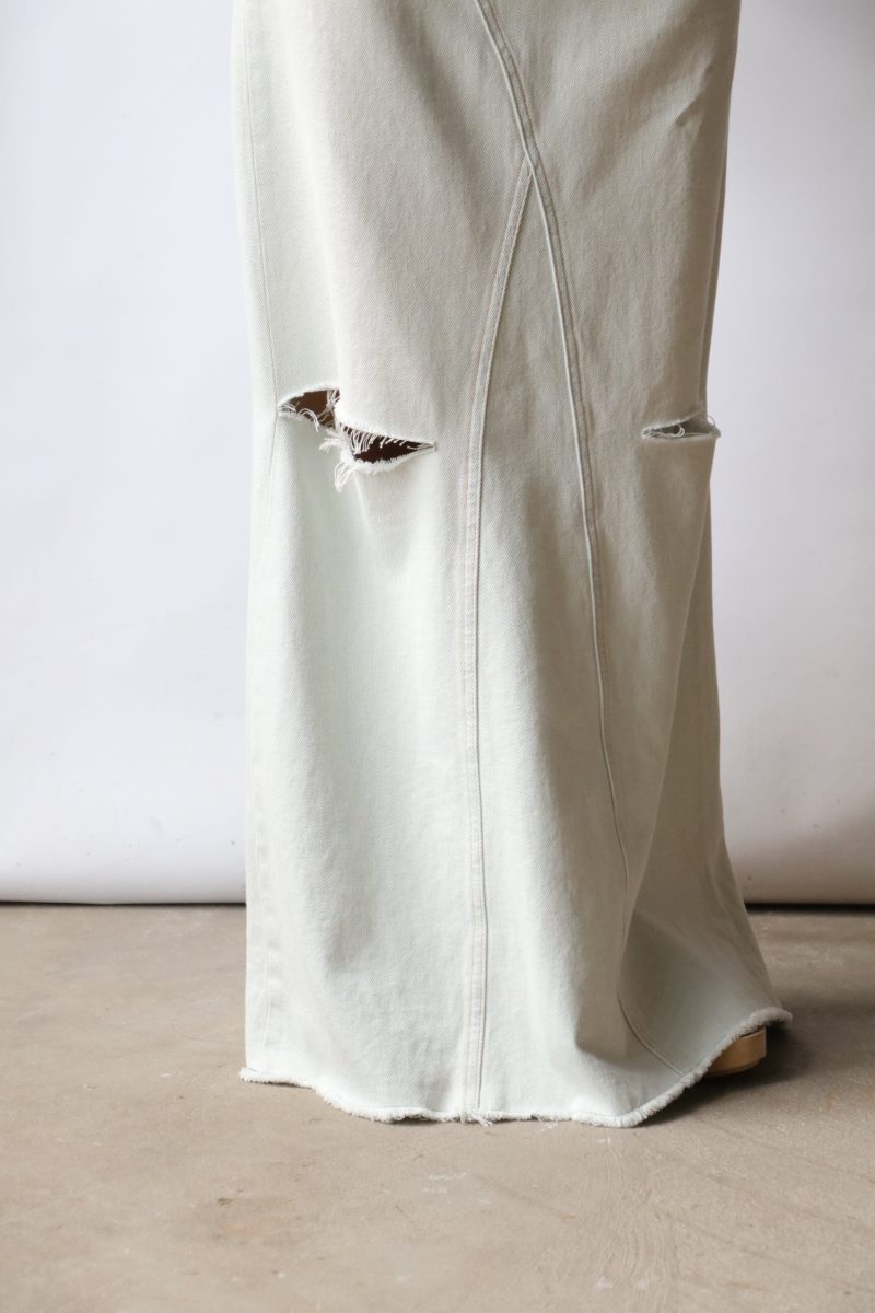 mm6 maison margiela long skirt in light blue bottoms mm6 maison margiela 381493