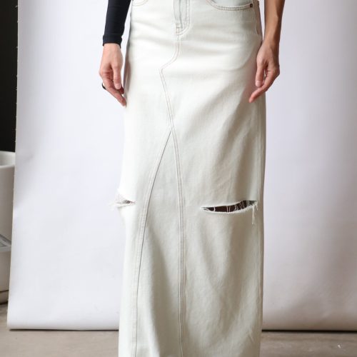 mm6 maison margiela long skirt in light blue bottoms mm6 maison margiela 407724