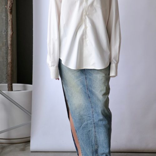 mm6 maison margiela long sleeve shirt in off white tops blouses mm6 maison margiela 656997