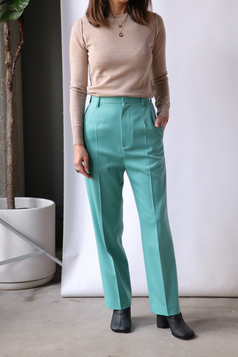 mm6 maison margiela pants in turquoise bottoms mm6 maison margiela 295341