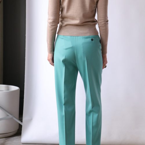 mm6 maison margiela pants in turquoise bottoms mm6 maison margiela 714611