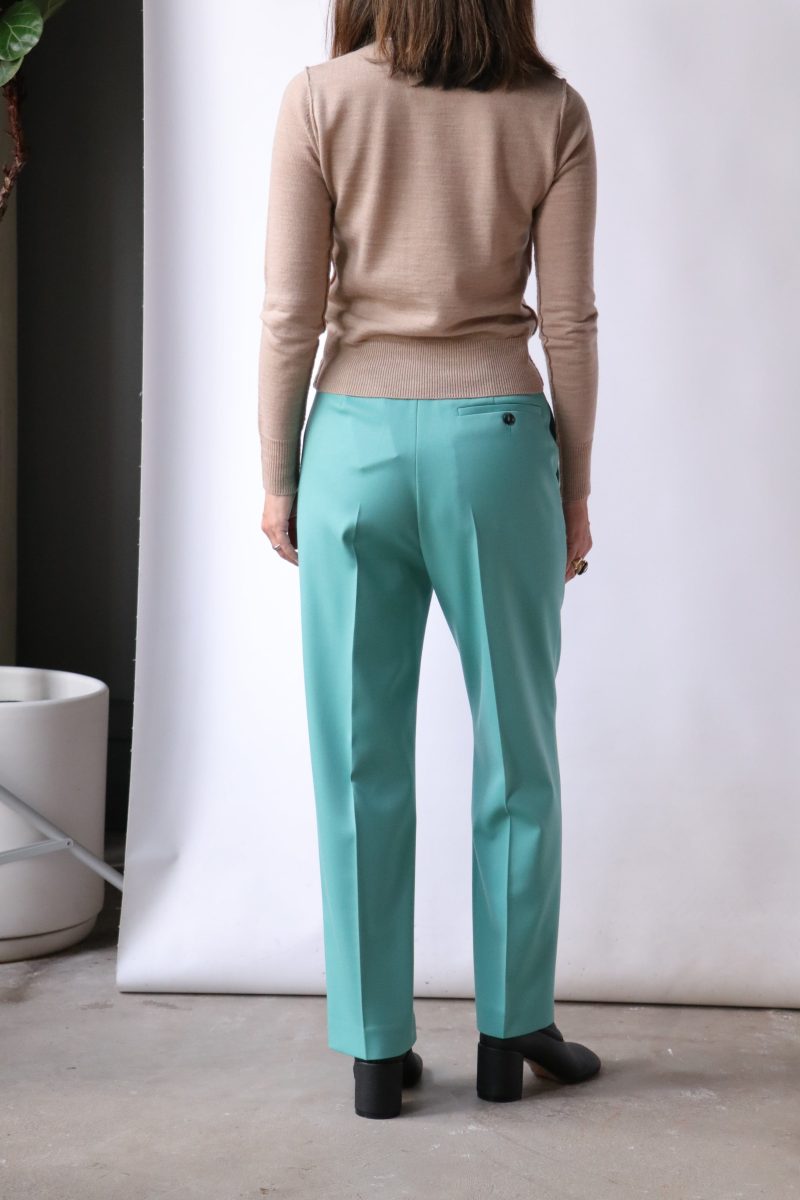 mm6 maison margiela pants in turquoise bottoms mm6 maison margiela 714611