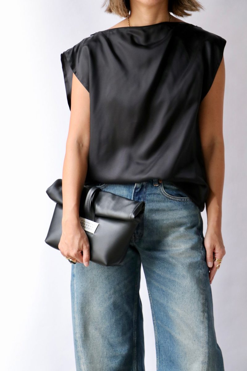 mm6 maison margiela top in black tops blouses mm6 maison margiela 201497