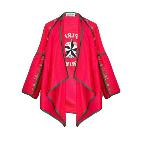 monoki lotus jacket in red outerwear monoki 110246