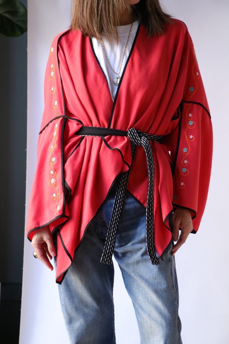 monoki lotus jacket in red outerwear monoki 274109