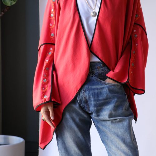 monoki lotus jacket in red outerwear monoki 659543